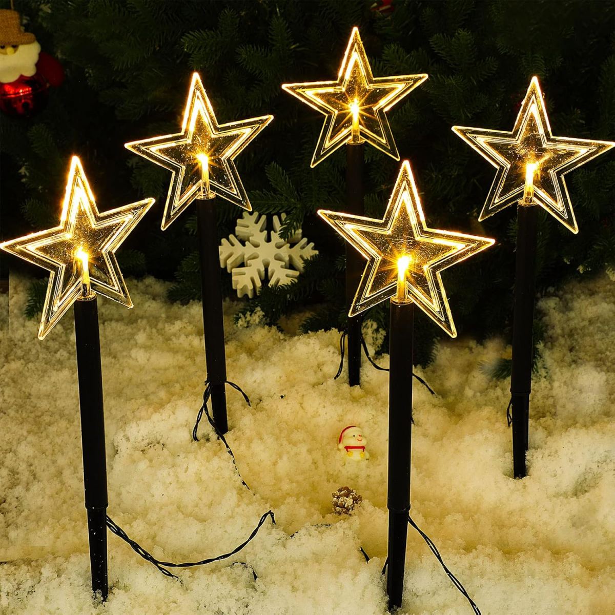 Outdoor Power For Xmas Lights - 5 pezzi luci del percorso di