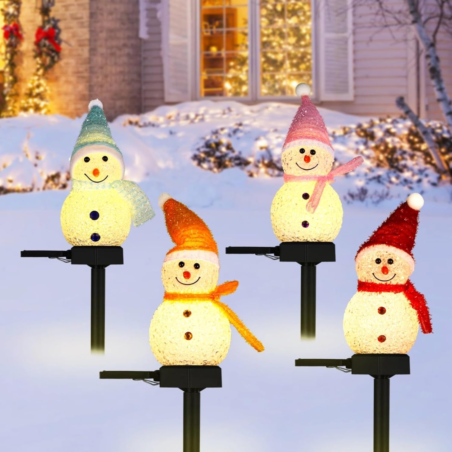 Outdoor Power For Xmas Lights - Pupazzo di neve a LED Luce