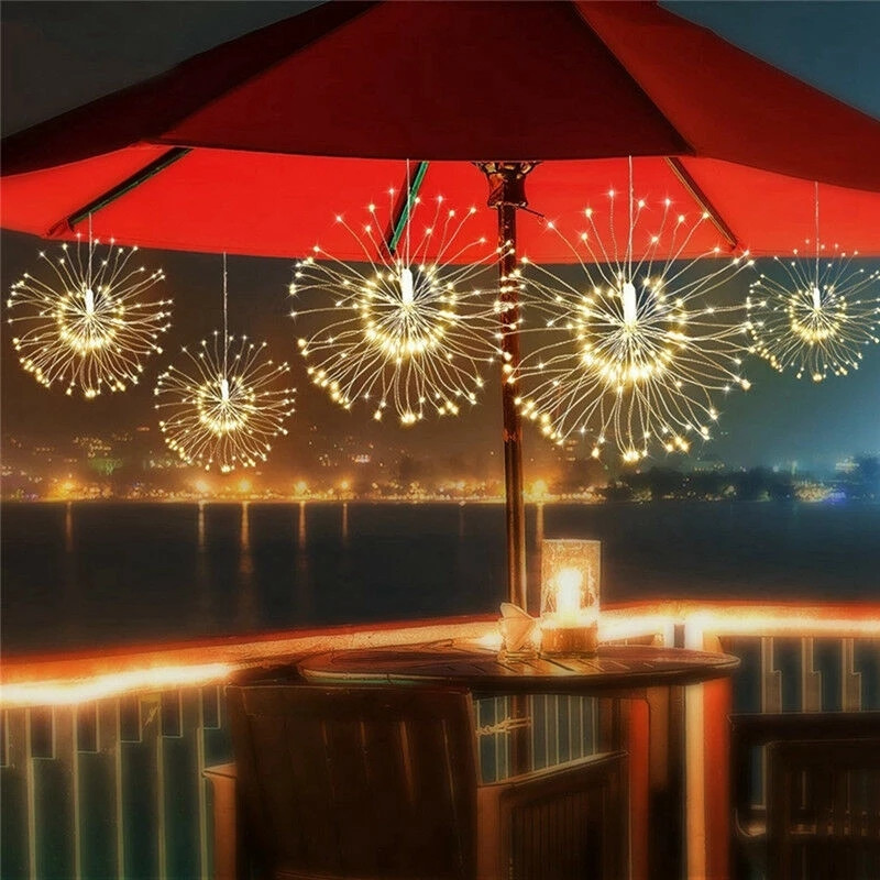Outdoor Power For Xmas Lights - 120Led 200 Led lampada solare Starburst