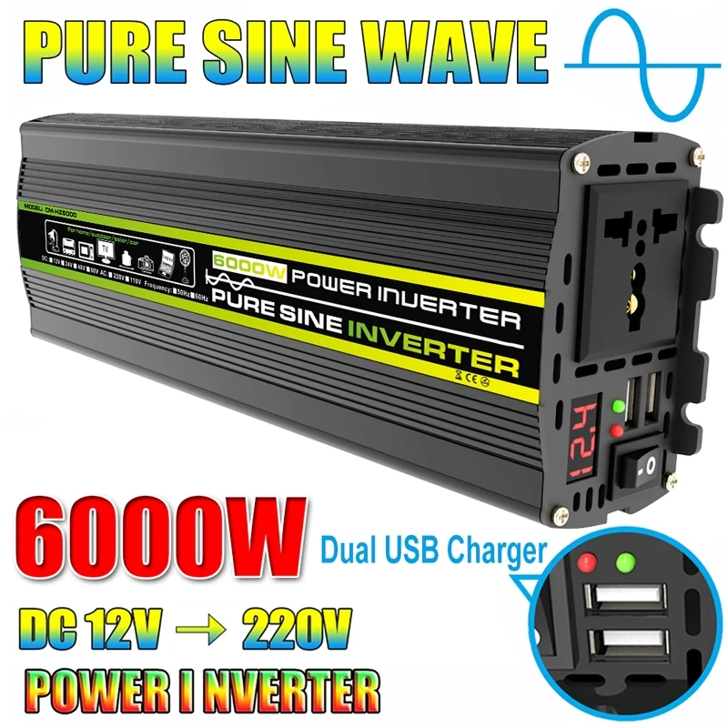 Ac Outdoor Power - 6000W DC12/24V a AC 220V Onda