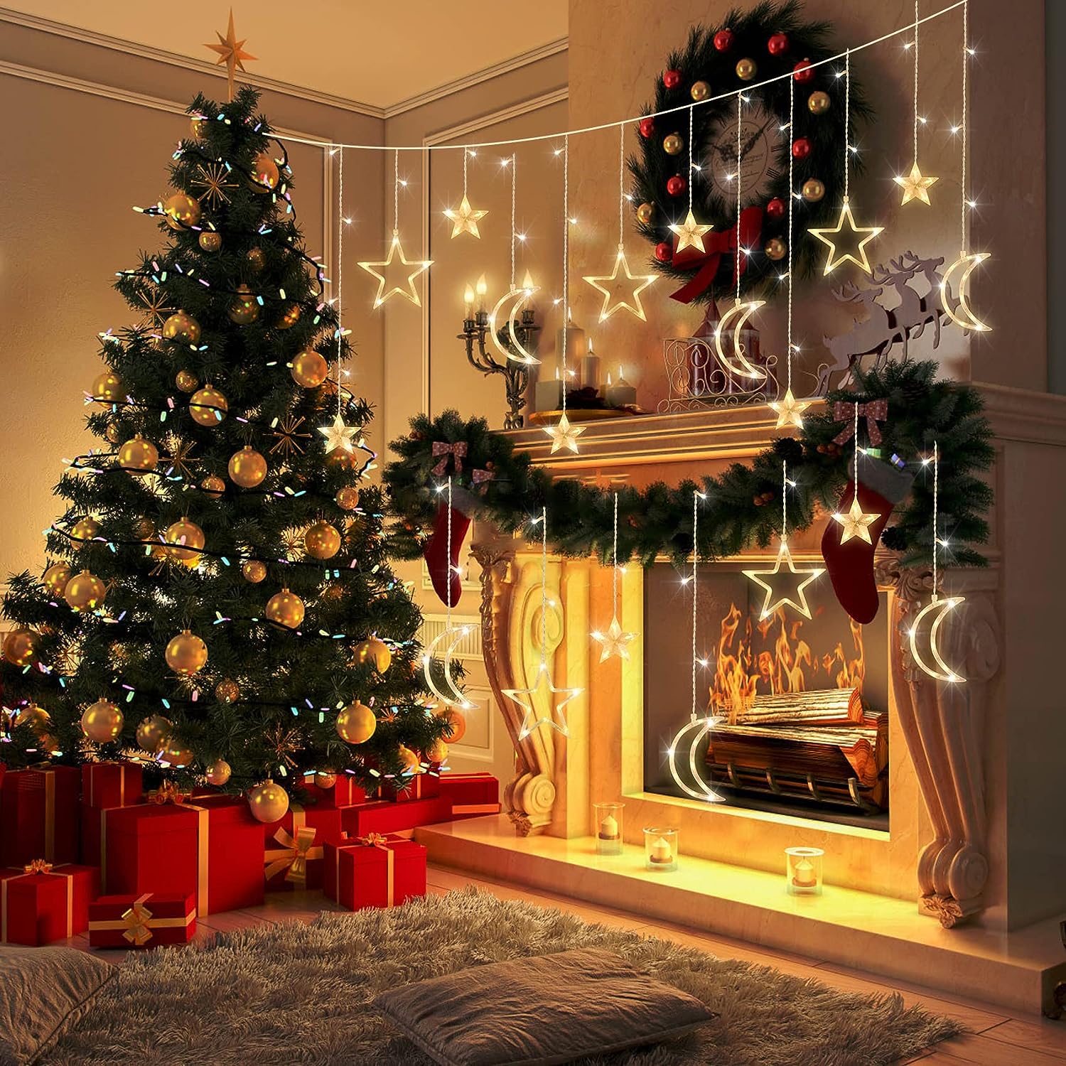 3,5 m Stella Luna LED Tenda St - Outdoor Power For Xmas Lights recensione e prezzo