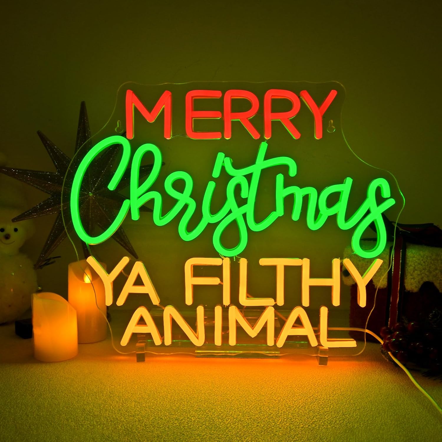Insegna al neon natalizia con  - Outdoor Power For Xmas Lights recensione e prezzo