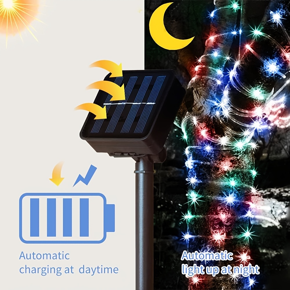 Luce a corda solare 8 modalità - Outdoor Power For Xmas Lights recensione e prezzo