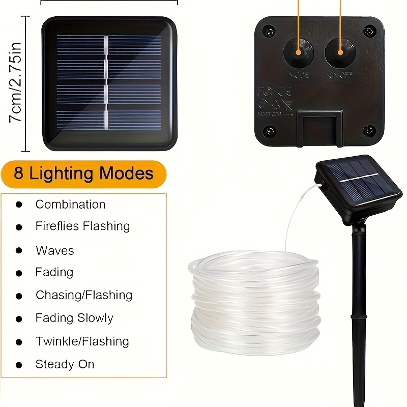 Luce a corda solare 8 modalità - Outdoor Power For Xmas Lights recensione e prezzo