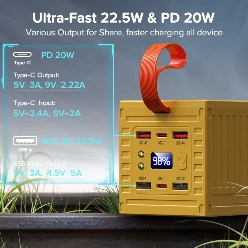 QOOVI 60000mAh Power Bank 22.5 - Outdoor Power Lead recensione e prezzo